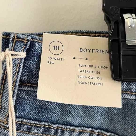 New Boyfriend Blue Jeans Patchwork Denim Universal Thread women’s 10/30R - Picture 2 of 9